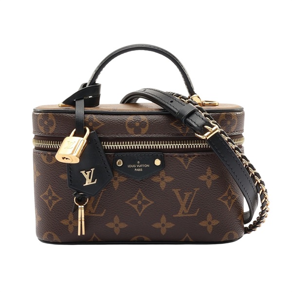 LOUIS VUITTON LV 路易威登 Vanity Chain Pouch 兩用包 棕色 原花帆布 M47125