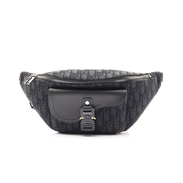 Dior 迪奧 Saddle Belt 腰包 黑色 帆布 1ADBO084YKS