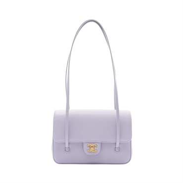 CHANEL 香奈兒 Small Preppy Coco 肩背包 紫色 荔枝紋 牛皮 金扣 AS6130