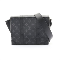 LOUIS VUITTON LV 路易威登 Trunk Messenger PM 肩背包 黑色 原花帆布 M45727