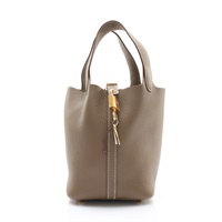 HERMES 愛馬仕 Picotin Lock 18 手提包 大象灰色 Taurillon Clemence牛皮 G刻 H056289CC