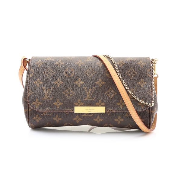 LOUIS VUITTON LV 路易威登 Favorite MM 肩背包 棕色 原花帆布 M40718