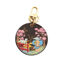 LOUIS VUITTON LV 路易威登 Porte-Cles Illustre 鑰匙圈 棕色 原花帆布 M00499