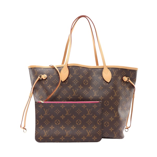 LOUIS VUITTON LV 路易威登 NeverfullMM 肩背包 棕色 原花帆布 M41178