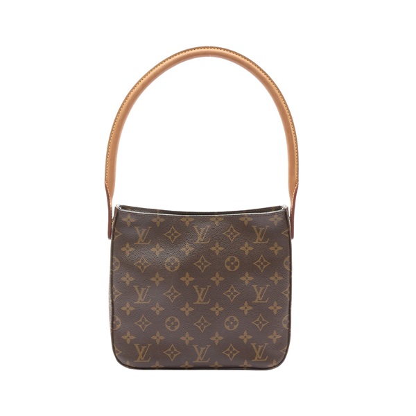 LOUIS VUITTON LV 路易威登 Looping MM 肩背包 棕色 原花帆布 M51146
