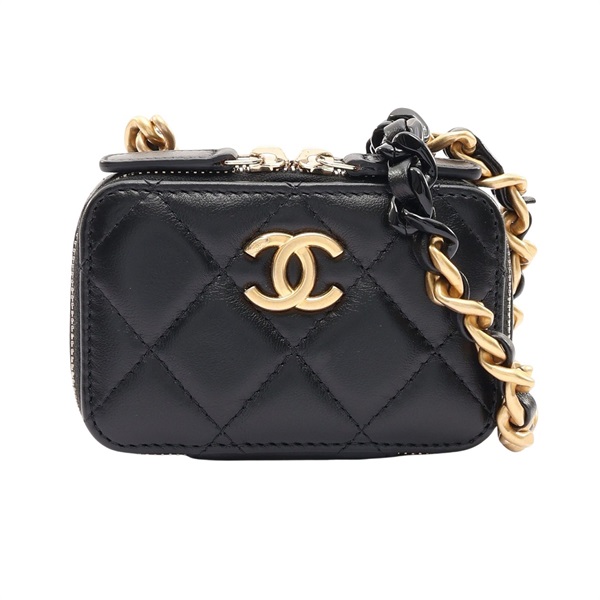 CHANEL 香奈兒 Mini Chain Clutch 肩背包 黑色 羊皮 AP2738