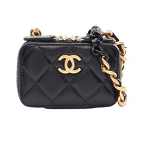 CHANEL 香奈兒 Mini Chain Clutch 肩背包 黑色 羊皮 AP2738