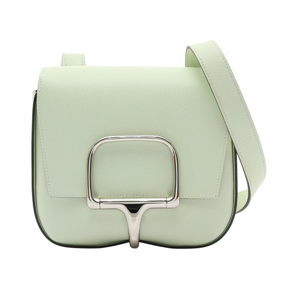 HERMES 愛馬仕 Della Cavalleria 肩背包 氣泡綠 Epsom牛皮 B刻 銀扣 H085367CK