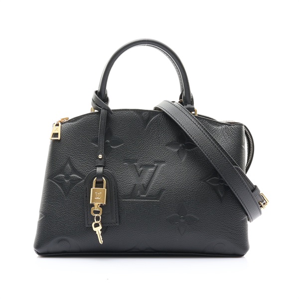 LOUIS VUITTON LV 路易威登 Petit Palais 兩用包 黑色 原花壓紋 牛皮 M58916