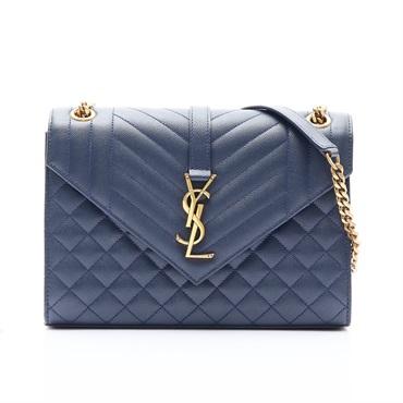 SAINT LAURENT YSL 聖羅蘭 Envelope 肩背包 藍色 牛皮 600185