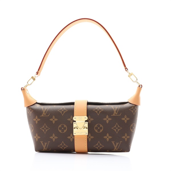 LOUIS VUITTON LV 路易威登 Pochette Mia 肩背包 飯盒包 棕色 原花帆布 M26191
