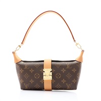 LOUIS VUITTON LV 路易威登 Pochette Mia 肩背包 飯盒包 棕色 原花帆布 M26191