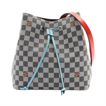 LOUIS VUITTON LV 路易威登 Neonoe MM 水桶包 肩背包 黑色 棋盤格 帆布 N40229