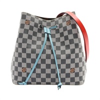 LOUIS VUITTON LV 路易威登 Neonoe MM 水桶包 肩背包 黑色 棋盤格 帆布 N40229