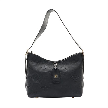 LOUIS VUITTON LV 路易威登 CarryAll PM 肩背包 黑色 原花 牛皮 壓紋 M46288