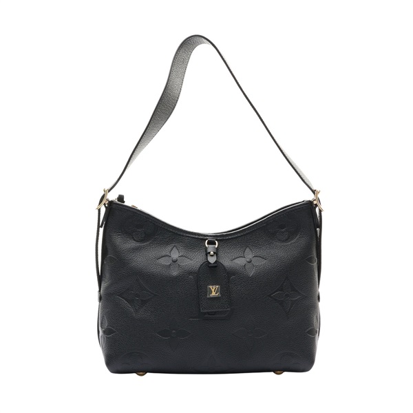 LOUIS VUITTON LV 路易威登 CarryAll PM 肩背包 黑色 原花 牛皮 壓紋 M46288
