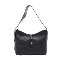 LOUIS VUITTON LV 路易威登 CarryAll PM 肩背包 黑色 原花 牛皮 壓紋 M46288