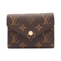 LOUIS VUITTON LV 路易威登 Victorine 三折短夾 棕色 原花帆布 M62472
