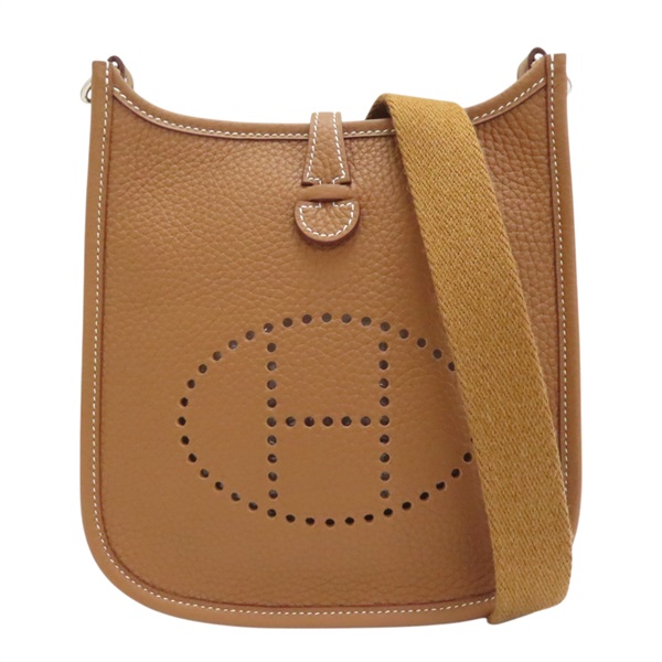 【再降價】37 Gold 焦糖色 牛皮 Evelyne TPM 肩背包 W刻【HERMES 愛馬仕】