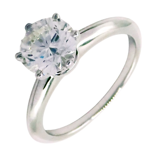 銀色 Pt950 鉑金 Solitaire 鑽石 戒指【Tiffany & Co 蒂芬妮】