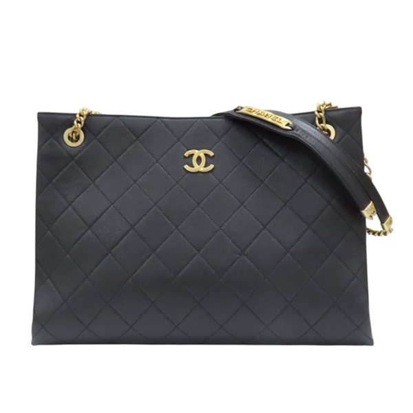 【再降價】黑色 荔枝紋 牛皮 肩背包【CHANEL 香奈兒】