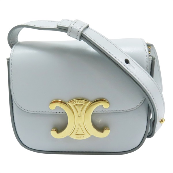 【再降價】藍色 牛皮 mini claude 肩背包【CELINE 賽琳】 10I513DPU