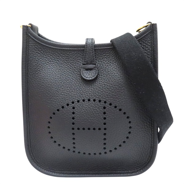 【再降價】黑色 Tourillon牛皮 Evelyn TPM 肩背包 W刻【HERMES 愛馬仕】