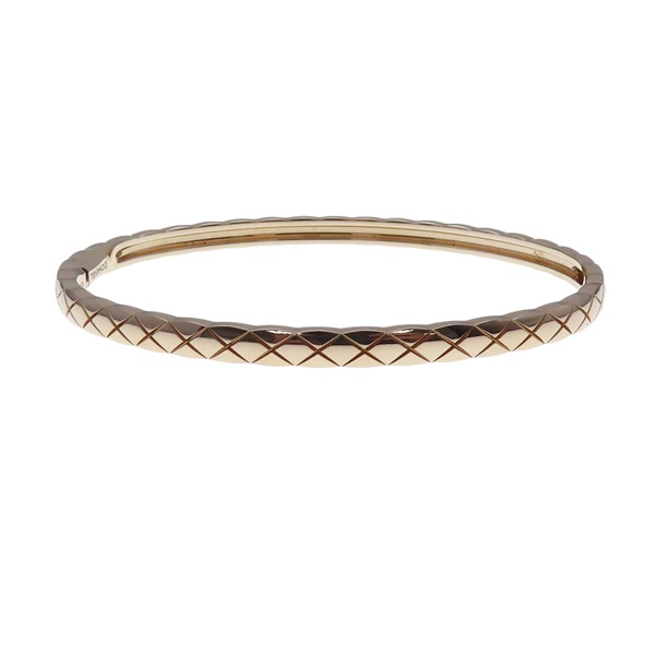 18K黃金 菱格紋圖騰 窄版 Coco Crush 手環 #S【CHANEL 香奈兒】