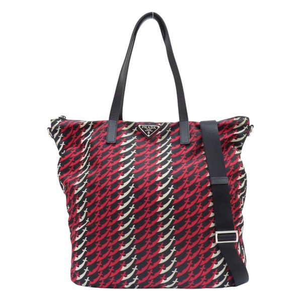 【再降價】黑色 紅色 尼龍 兩用包【PRADA 普拉達】