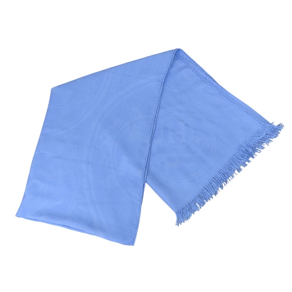 【再降價】藍色 羊絨 絲巾【HERMES 愛馬仕】