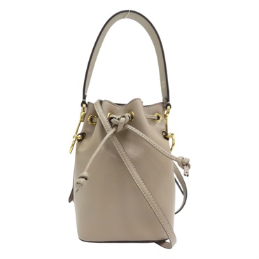 【再降價】灰色 牛皮 水桶包 兩用包【FENDI 芬迪】