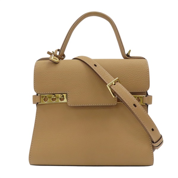 【再降價】棕色 牛皮 Tempete PM 兩用包【DELVAUX 德爾沃】