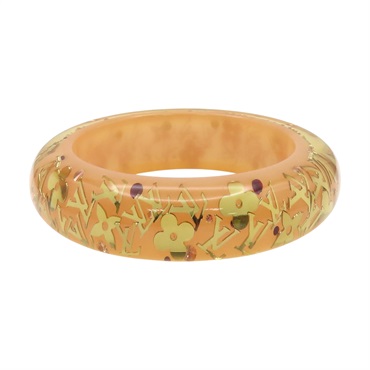 粉色 透明壓克力 原花手環 M65607【LOUIS VUITTON 路易威登】 M65607