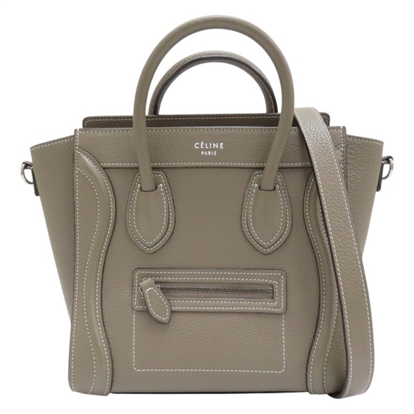 棕色 皮革 Nano Luggage 兩用包