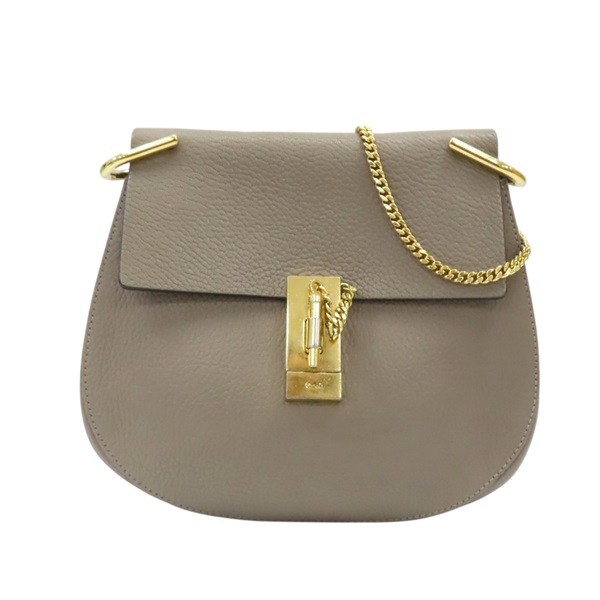 灰色牛皮 Drew 鍊帶肩背包