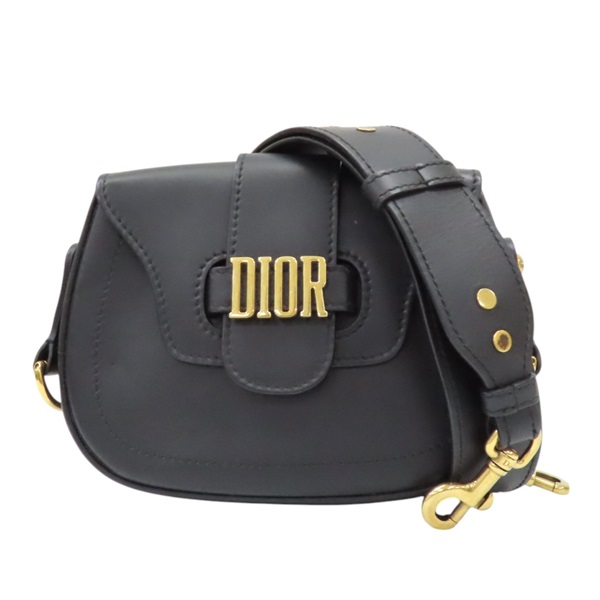 黑色 光滑小牛皮 D-Fence 肩背包