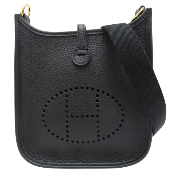 黑色 Tourillon牛皮 Evelyne TPM 肩背包 W刻 金扣【HERMES 愛馬仕】