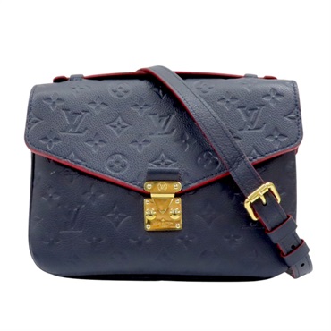 藍色 原花壓紋牛皮 Pochette Metis 兩用包 M44071
