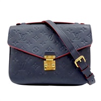藍色 原花壓紋牛皮 Pochette Metis 兩用包 M44071