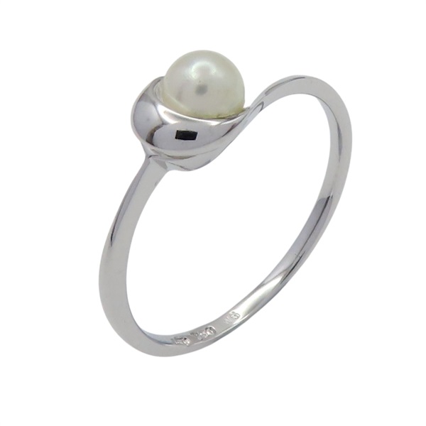 18K 白金 珍珠 戒指 #9【MIKIMOTO 御木本】