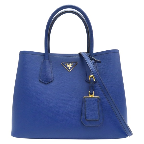 【再降價】藍色 牛皮 兩用包【PRADA 普拉達】 8BN2756