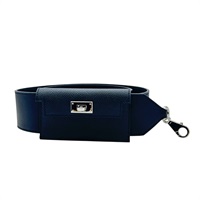 Kelly Pocket 背帶 黒色 Epsom Swift 牛皮 鍍鈀 W刻