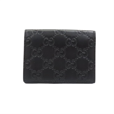 黑色 Guccissima 牛皮 卡夾 406694
