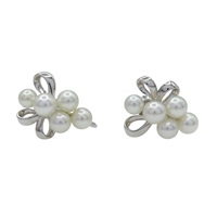 925純銀 葡萄珍珠 夾式耳環【MIKIMOTO 御木本】