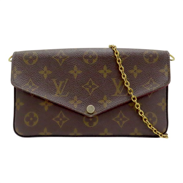 棕色 原花 帆布 Pochette Felicie 肩背包 M61276