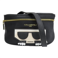 黑色 尼龍 腰包【KARL LAGERFELD】
