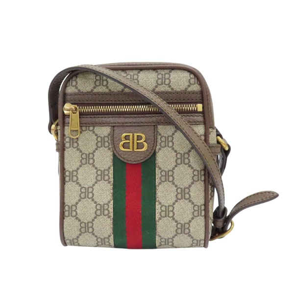 棕色帆布 牛皮 The Hacker Project 肩背包 680129