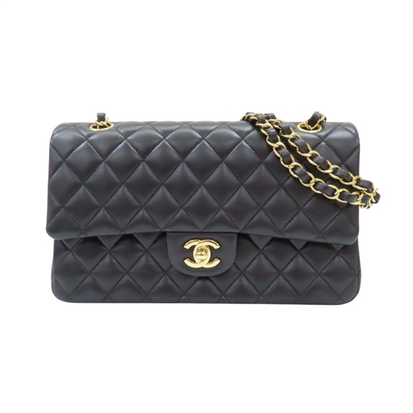 黑色羊皮 COCO 25 鍊帶肩背包 A01112