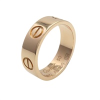 18K玫瑰金 Love 戒指 #50【Cartier 卡地亞】