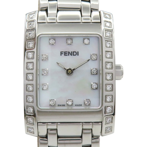 Classico 腕錶 7000L 石英 白色珍珠母貝錶盤 鑽石 不鏽鋼【FENDI 芬迪】 107-7000L